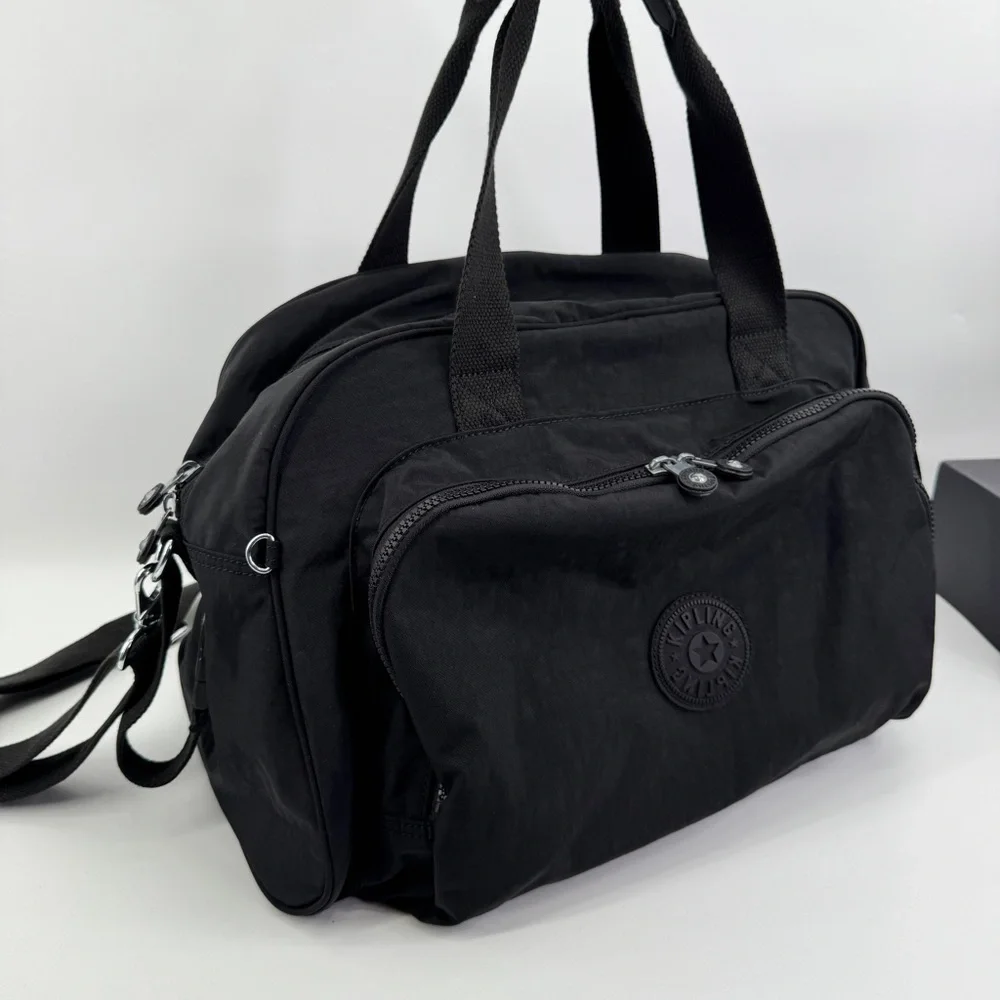 2Pc Kipling Beis Diaper Bag Changing Pad Camama Extra Large‎ Satchel Black
